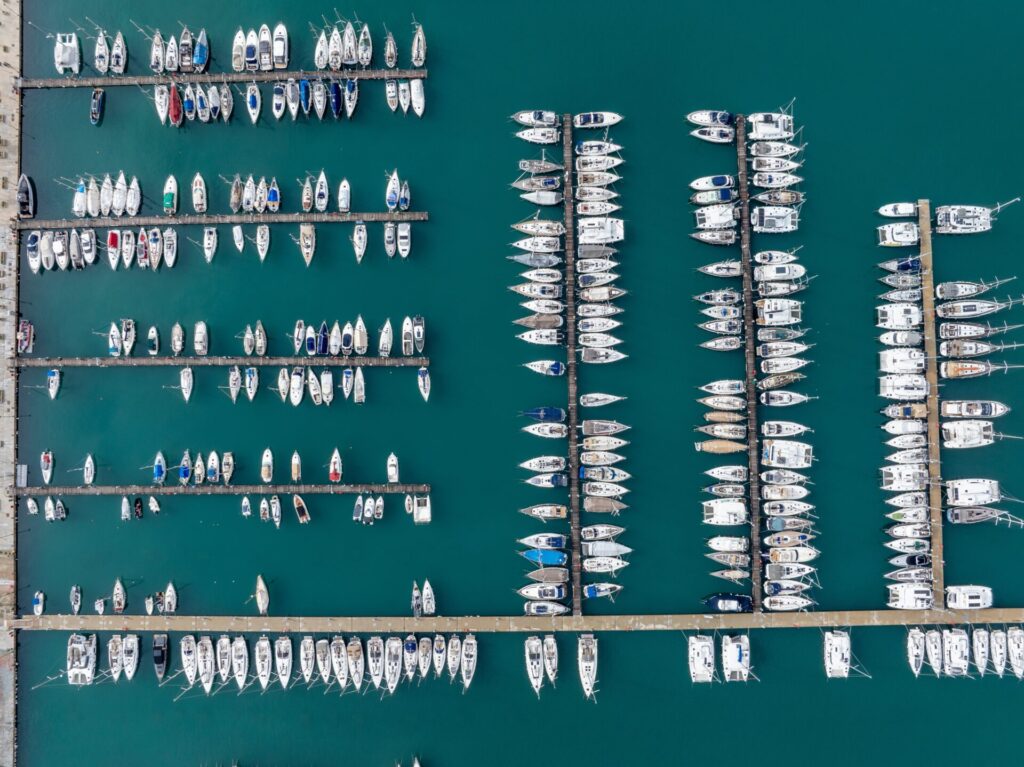 Enjoy Ride Corfu Car Rental aerial top view of Marina